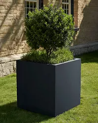 PURE Cube Outdoor Fiberglass Planter