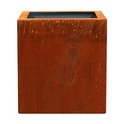 Cortenstyle Trend Topper on Ring Square Planter IN\OUT