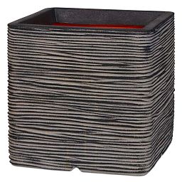 Square Resin Planter by Cadix Capi Tutch Ribbed