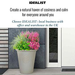 IDEALIST Lite Rustic Style Rolled Rim Vase Outdoor Planter