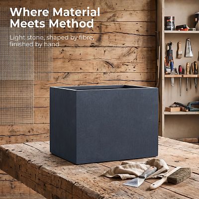 IDEALIST Lite Contemporary Light Concrete Trough Planter
