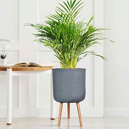IDEALIST Lite Honeycomb Style Cylinder Planter on Legs, Round Pot Plant Stand Indoor