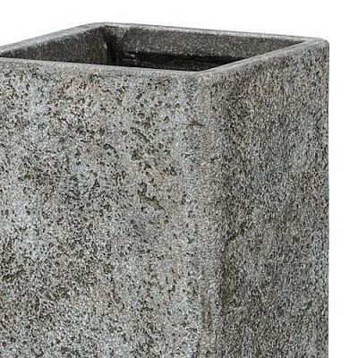 IDEALIST Lite Tall Square Weathered Stone Effect Outdoor Planter