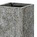 Tall Square Weathered Stone Effect Outdoor Planter by Idealist Lite