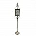 Cube Metal Ornament Silver Garden Lantern on Foot