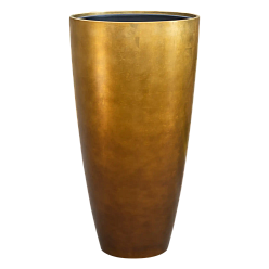 Silver Leaf Tall Planter + Liner | Indoor Plant Pot Vase