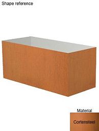 Cortenstyle Trend on Wheels Rectangle Planter IN\OUT