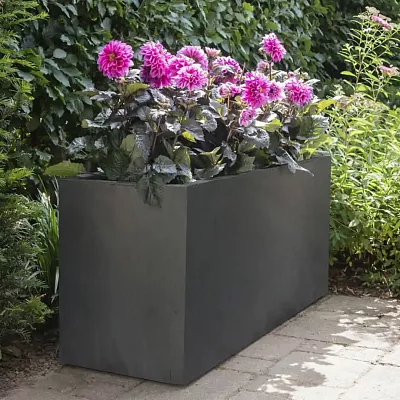 IDEALIST Lite Contemporary Light Concrete High Trough Planter