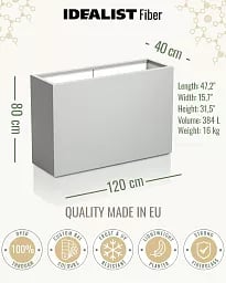 AXIS Trough Outdoor Fiberglass Planter