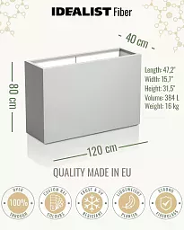 AXIS Trough Outdoor Fiberglass Planter