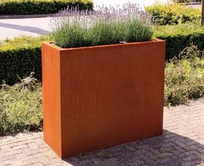 Andes Outdoor Corten Steel Trough Planter