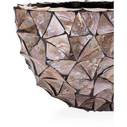 SHELL Oval Polystone Planter