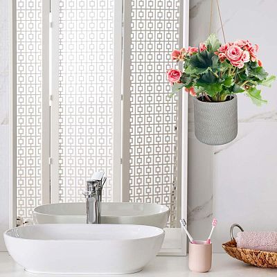 IDEALIST Lite Plaited Style Table and Hanging Cylinder Round Plant Pot Dual Use Indoor Planter