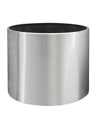 President Round Aluminium brushed Indoor Planter