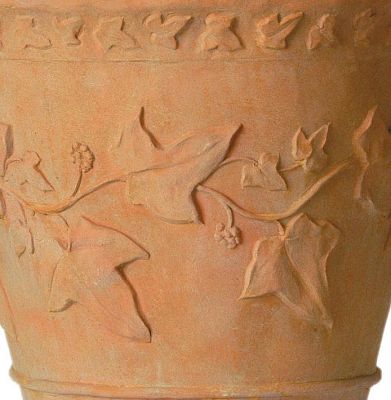 Ivy Fiberglass Round Terracotta Planter Pot In/Out