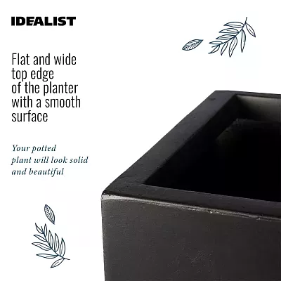IDEALIST Lite Window Box Light Concrete Planter