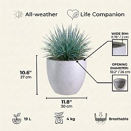 IDEALIST Lite Contemporary Light Concrete Egg Planter