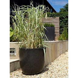 Round Egg Fiberstone Contemporary Planter by Cadix Capi Lux