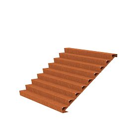 9 Steps Corten Steel Stair