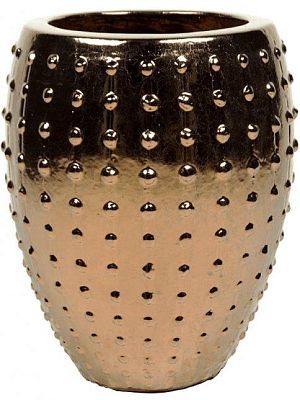 Ceramic Round Tall Bump Glossy Planter Pot In/Out