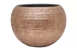 Opus Polystone Globe Planter + Liner | Hammered Finish Indoor Plant Pot Opus Polystone Globe Planter + Liner | Hammered Finish Indoor Plant Pot