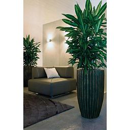 Sahara Round Tall Polystone Outdoor Planter