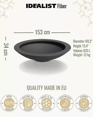 DISC Bowl Outdoor Fiberglass Planter