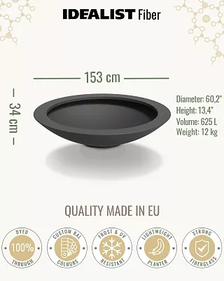 DISC Bowl Outdoor Fiberglass Planter
