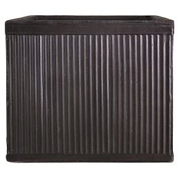IDEALIST Lite Vertical Ribbed Vintage Style Square Planter