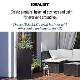 IDEALIST Lite Tall Square Contemporary Light Concrete Planter