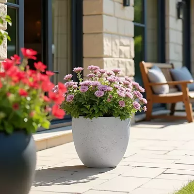 IDEALIST Lite Contemporary Light Concrete Egg Planter