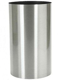 Parel Column Tall Stainless Steel Brushed on Felt (1,2Mm) Indoor Planter