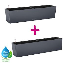 LECHUZA BALCONERA Color Trough Poly Resin Self-watering Planter Set