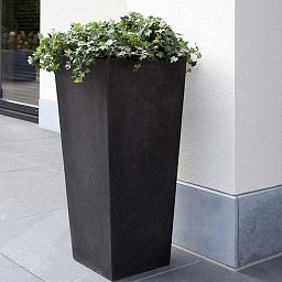 Tall Tapered Fiberstone Contemporary Planter by Cadix Capi Lux