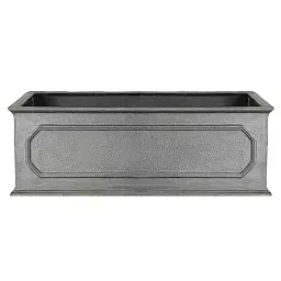 Stuart Fiberglass Trough Planter Faux Lead Pot In/Out