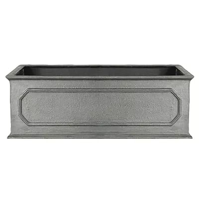 Stuart Fiberglass Trough Planter Faux Lead Pot In/Out