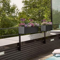 LECHUZA BALCONERA Stone Trough Poly Resin Self-watering Planter Set