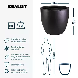 IDEALIST Lite Contemporary Light Concrete Egg Planter