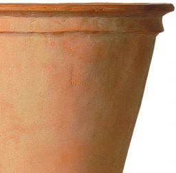 Plain Fiberglass Round Tall Terracotta Planter Pot In/Out