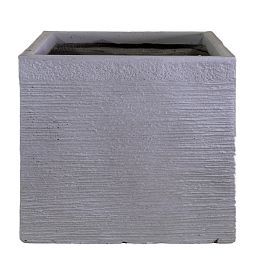 IDEALIST Lite Ribbed Light Concrete Square Planter