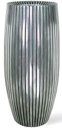 Lines Round Tall Polystone Indoor Planter