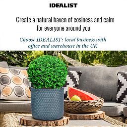 IDEALIST Lite Honeycomb Style Cylinder Round Outdoor Planter