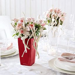 LECHUZA CUBI Square Poly Resin Indoor Self-watering Planter