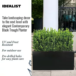 IDEALIST Lite Contemporary Light Concrete Trough Planter