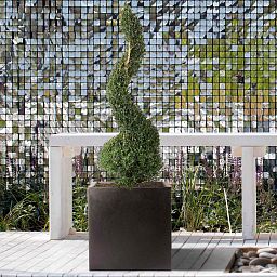 IDEALIST Lite Square Box Contemporary Light Concrete Planter Set