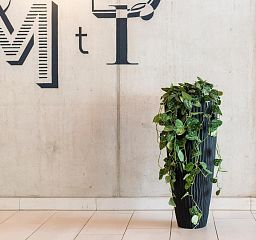 Composits Polystone Partner Verside Round Tall Indoor Planter Pot