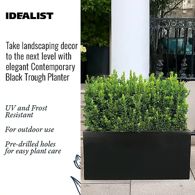 IDEALIST Lite Contemporary Light Concrete Trough Planter