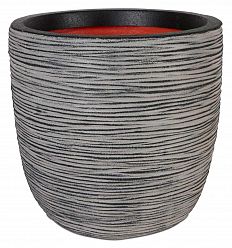 Round Egg Resin Planter by Cadix Capi Tutch Ribbed