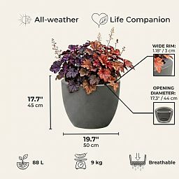 IDEALIST Lite Contemporary Light Concrete Egg Planter