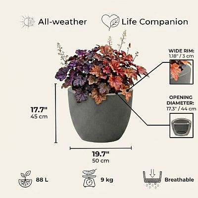 IDEALIST Lite Contemporary Light Concrete Egg Planter